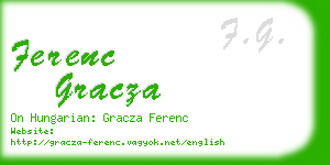 ferenc gracza business card